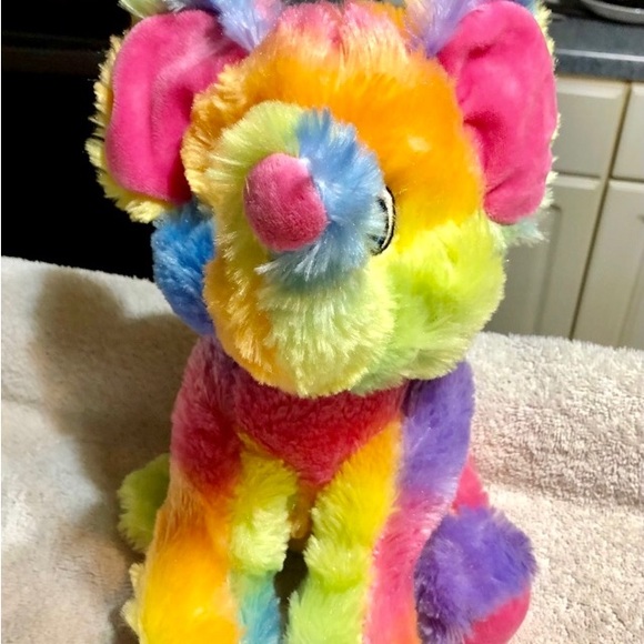 Multi Color Plush Baby Elephant - Picture 2 of 6
